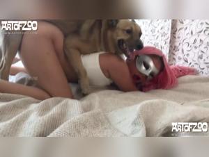 Zoo-Fidelity Experiences - Hot Dog Fucked by Sexy Lady in a porn video