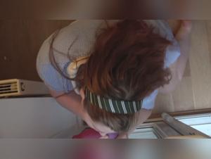 Blowjob practice with a dildo in doggy position: an exciting bestiality video