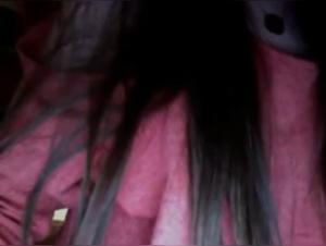 Little dog licks with passion