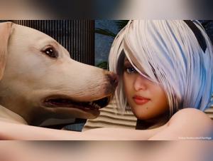 Meuf baise chien 3D Hentai