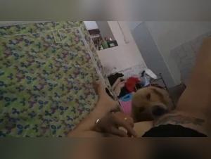 Intimate Moment: A Girl and Her Four-Legged Best Friend