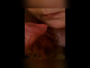 Submissive woman and her dog in a bestial relationship