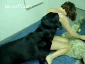 Teenage woman and dog: an extreme zoophilia video
