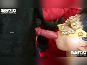 Bestiality: a woman and her dog