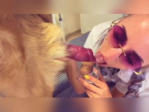 Sonya fucked with her Malinois dog