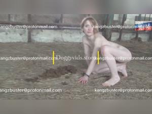 18 year old blonde fucked by horse and eating shit