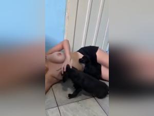 A Special Bond: Woman and Her Puppy