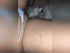 girl sucks dog