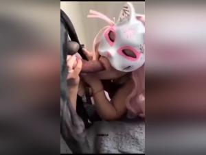 A stunning woman engages in bestiality with a dog