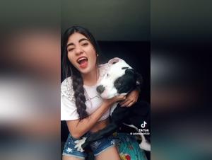 Teen Beauty and her Four-Legged Friend: An Intense Experience