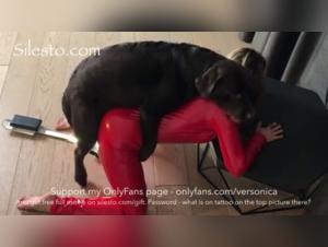 Veronica Silesto con Perro