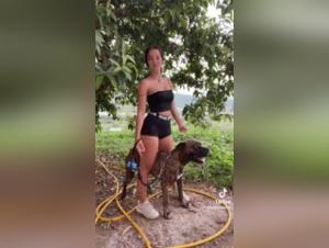 Bestiality with a teen and her dog