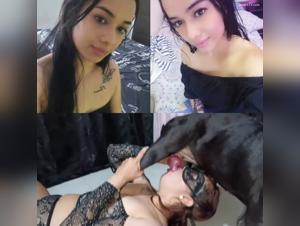 la belle petite suce son chien affolante