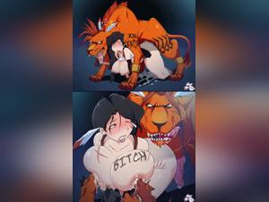 Shocking erotic animation: Tifa and bestiality