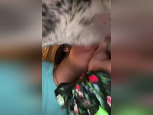 latin woman dog beastly