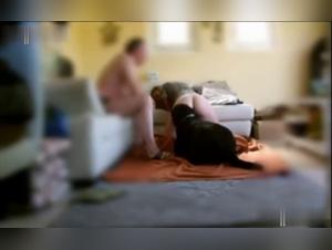 Woman and Dog: A Forbidden Meeting