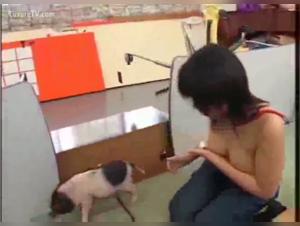 Asian Woman and her Canine Companion