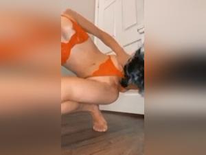 Forbidden meeting: woman and dog