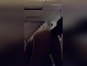 Chica besa perro casero