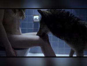 Woman on period and dog in bestiality video