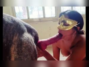 Intimate Bonds: The Masked Woman and Her Dog