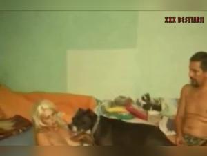 Woman Submissive to a Dog