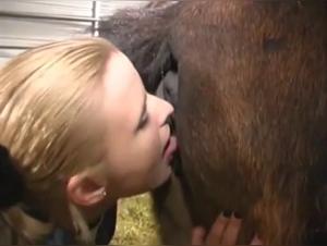 Blonde and Horse: A Sexy Encounter