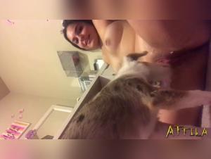 Blonde and her dog: a shocking bestiality video