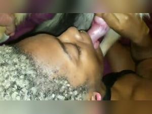 Woman sucking dog in bestiality sex video