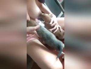 Bestiality: a woman and her dog