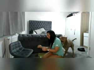 Fap Vid HD:  She Makes Her Dirty Dog Her Lover in Extreme Zoo Porn