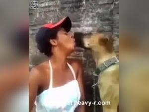 Woman and Dog: A Passionate Encounter