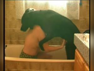 Forbidden Meeting - Woman and Dog