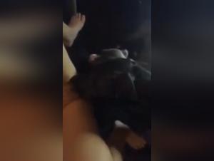 young woman penetrated by a dog