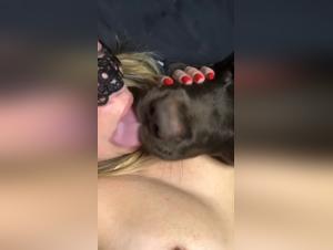 Young Blonde Doggy Fucks Her Owner: A Pornographic Animal Sex Scene