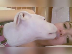 Mother and Dog: A Deep Kiss - Dog Sex Videos