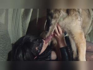Zoophilia video: a woman and a wolf