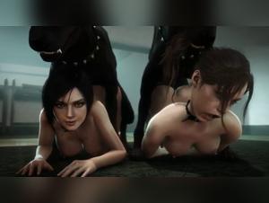 Shocking and exciting animated scene from Resident Evil starring Ada Wong and Claire Redfield
