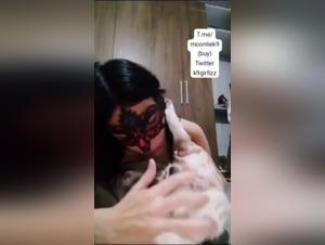 Exciting Encounter: Woman and Dog