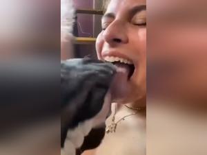 Bisous baveux chien 1