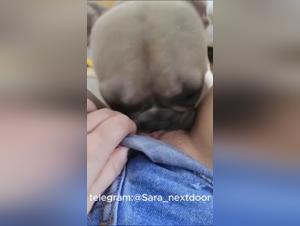 la petite salope baise son chien