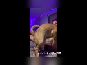 Black woman and her dog in a zoophilia video