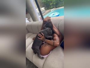 relaxation with animal