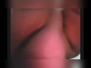 Plump woman and dog: a forbidden encounter