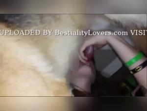 Bestial encounter: A young woman and her four-legged friend