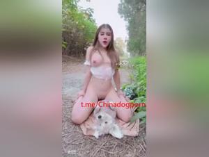 chinese teen slut with dog
