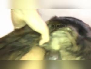 Woman in lingerie and dog: an unexpected intimate relationship