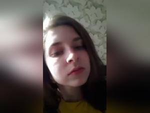 Woman caresses her pussy before the dog comes to lick her