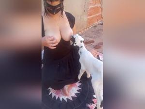 Milking Fever: Woman Sucks Goat Milk While Orgasming