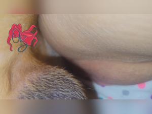 Polka-dot underwear and forbidden fun with a dog